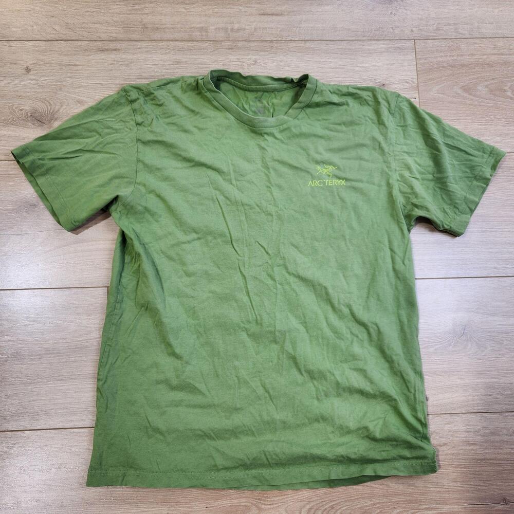 Arc'teryx Shirt Mens Medium Green Short Sleeve Logo Graphic Tee Tagless Outdoor